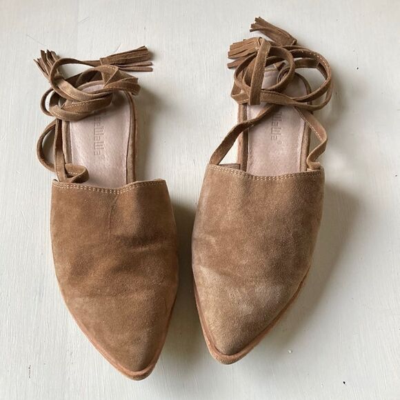 Anthropologie GeeWaWa Tan Gladiator Sip On Shoes Women’s 8 - Picture 2 of 8